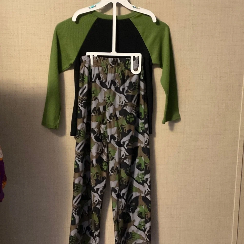 Komar Kids Green and Black Pajama Set
